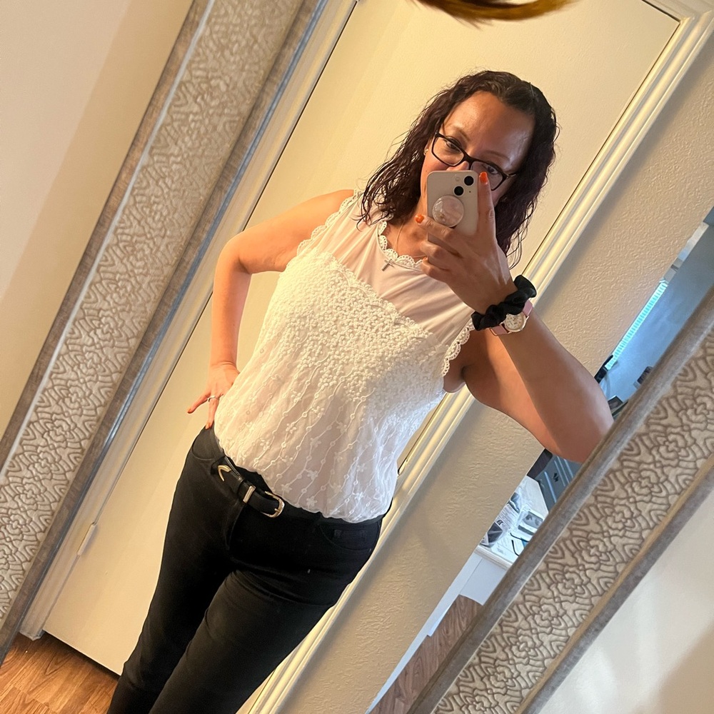 Forever 21 cream Lace Blouse